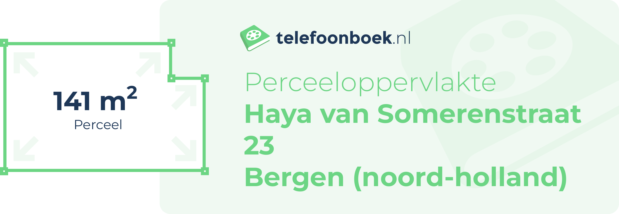 Perceeloppervlakte Haya Van Somerenstraat 23 Bergen (Noord-Holland)