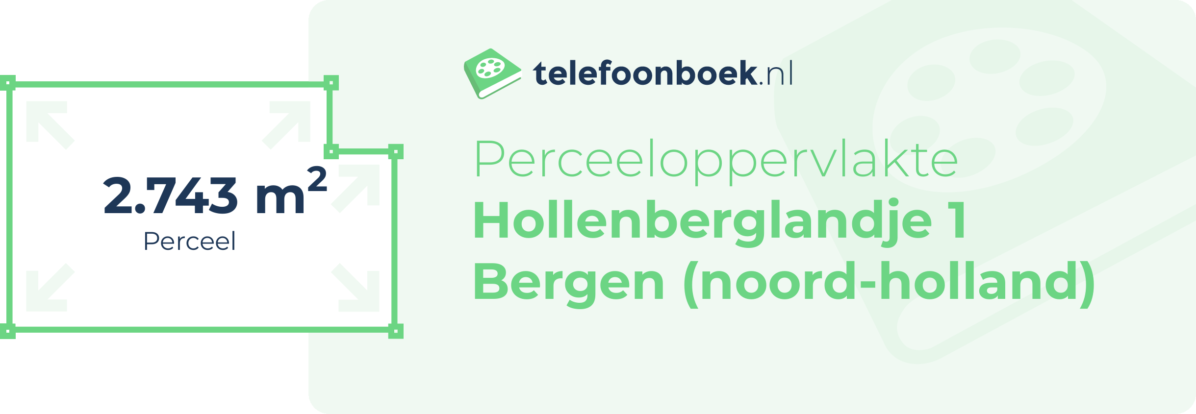 Perceeloppervlakte Hollenberglandje 1 Bergen (Noord-Holland)