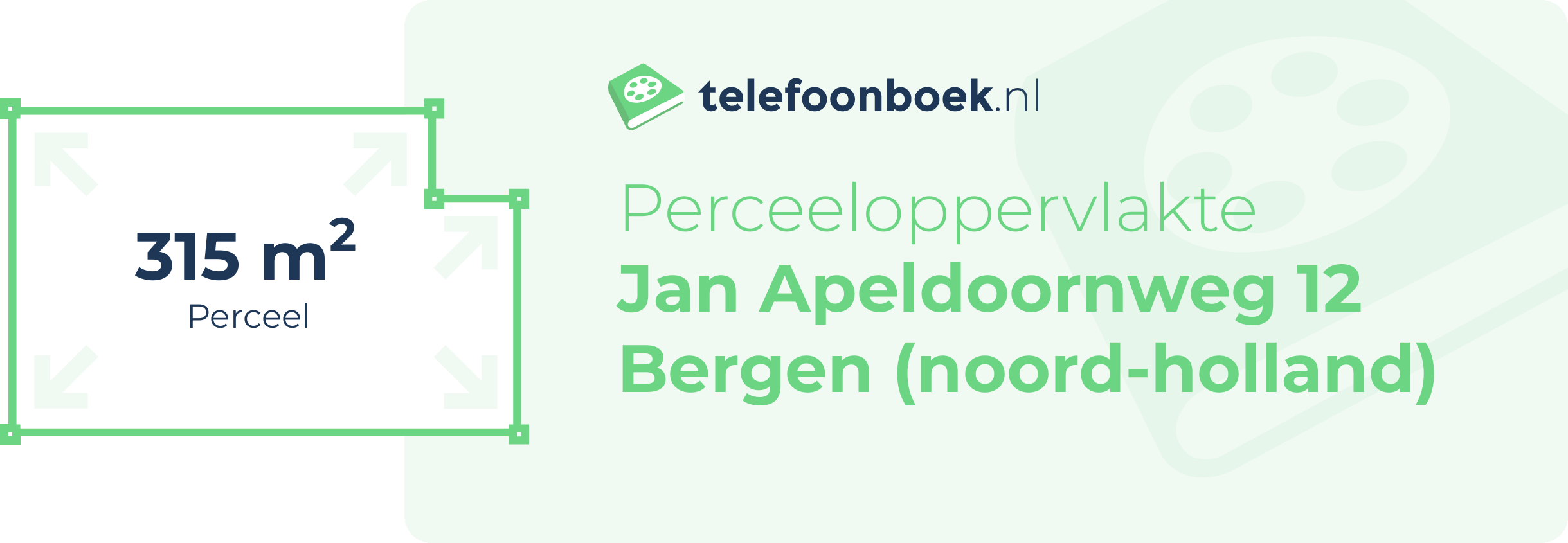 Perceeloppervlakte Jan Apeldoornweg 12 Bergen (Noord-Holland)