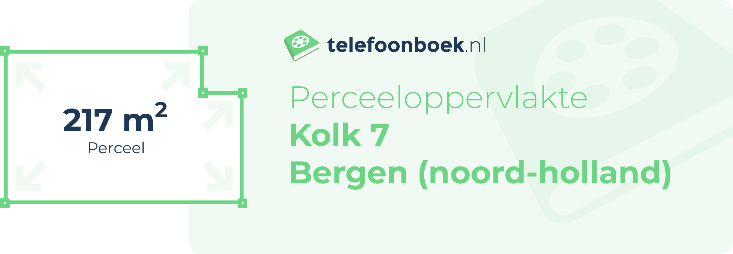 Perceeloppervlakte Kolk 7 Bergen (Noord-Holland)