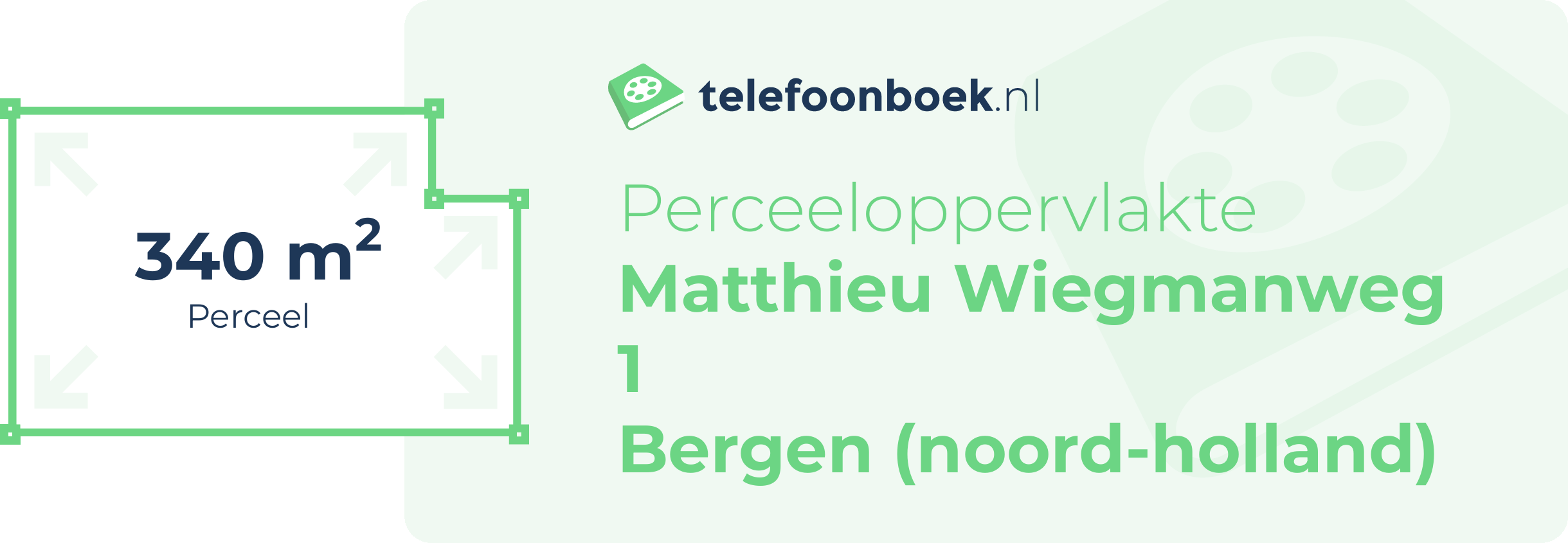 Perceeloppervlakte Matthieu Wiegmanweg 1 Bergen (Noord-Holland)