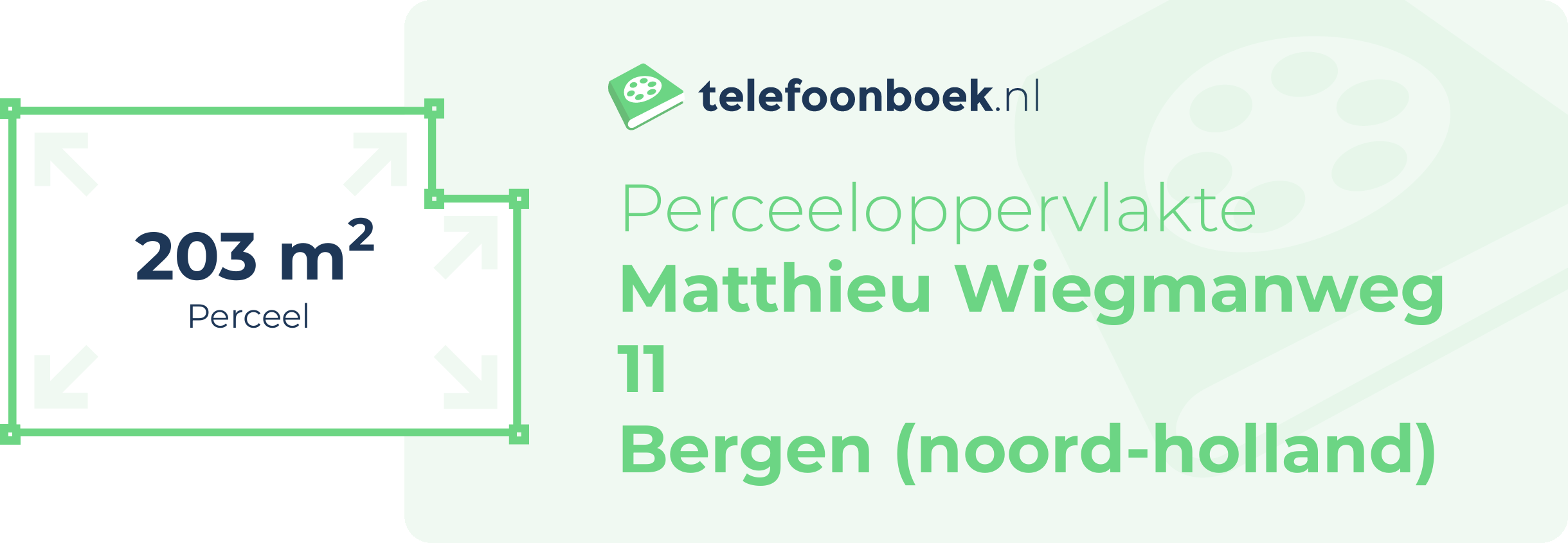 Perceeloppervlakte Matthieu Wiegmanweg 11 Bergen (Noord-Holland)