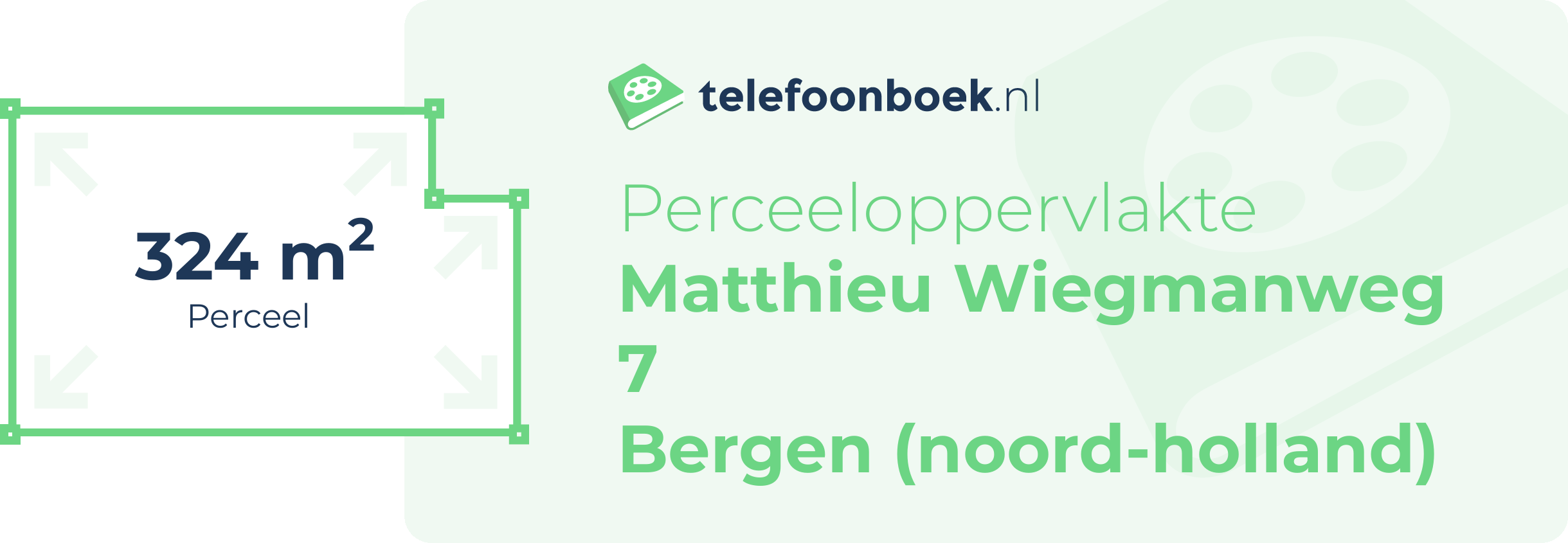 Perceeloppervlakte Matthieu Wiegmanweg 7 Bergen (Noord-Holland)