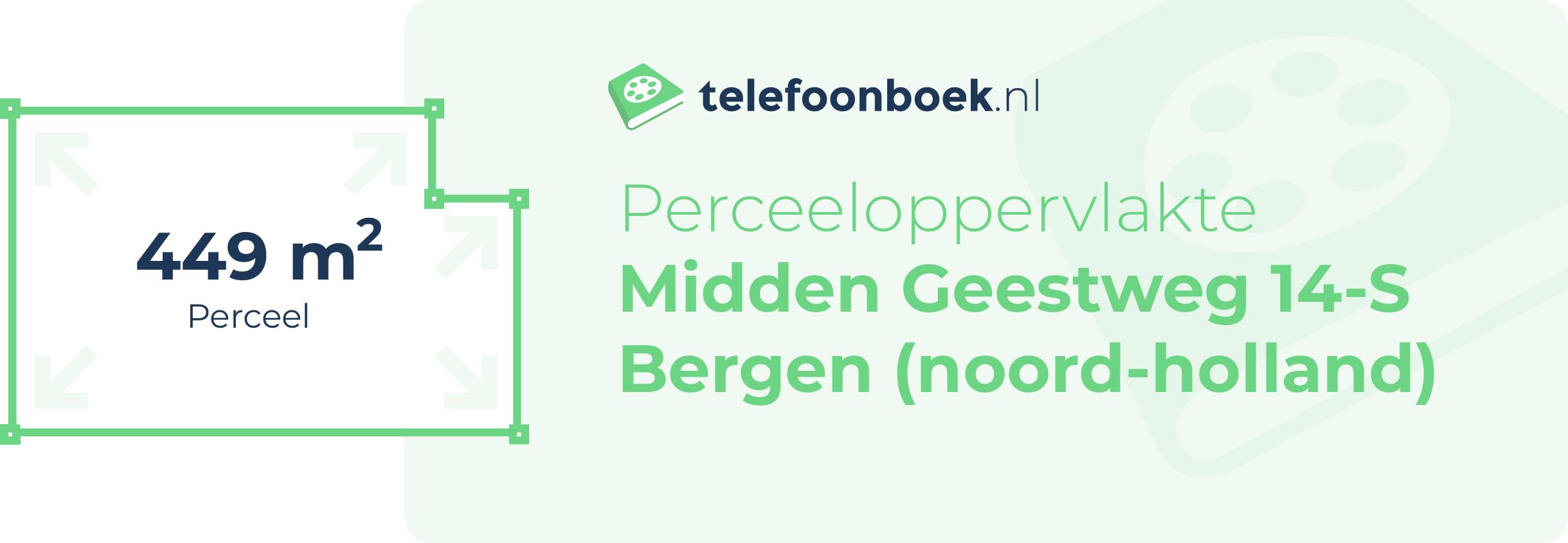 Perceeloppervlakte Midden Geestweg 14-S Bergen (Noord-Holland)