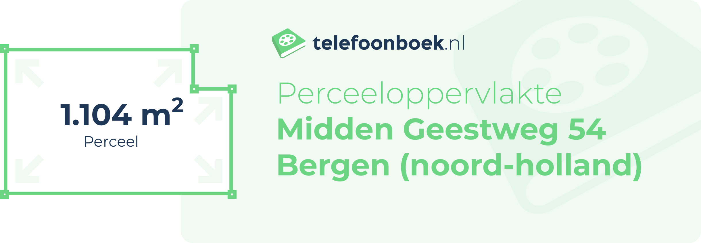 Perceeloppervlakte Midden Geestweg 54 Bergen (Noord-Holland)