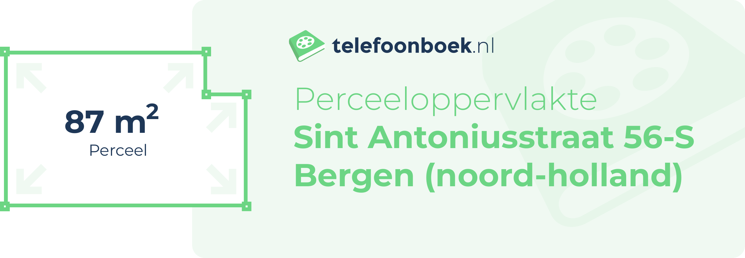 Perceeloppervlakte Sint Antoniusstraat 56-S Bergen (Noord-Holland)