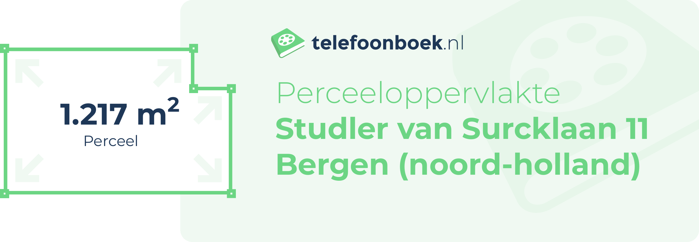 Perceeloppervlakte Studler Van Surcklaan 11 Bergen (Noord-Holland)