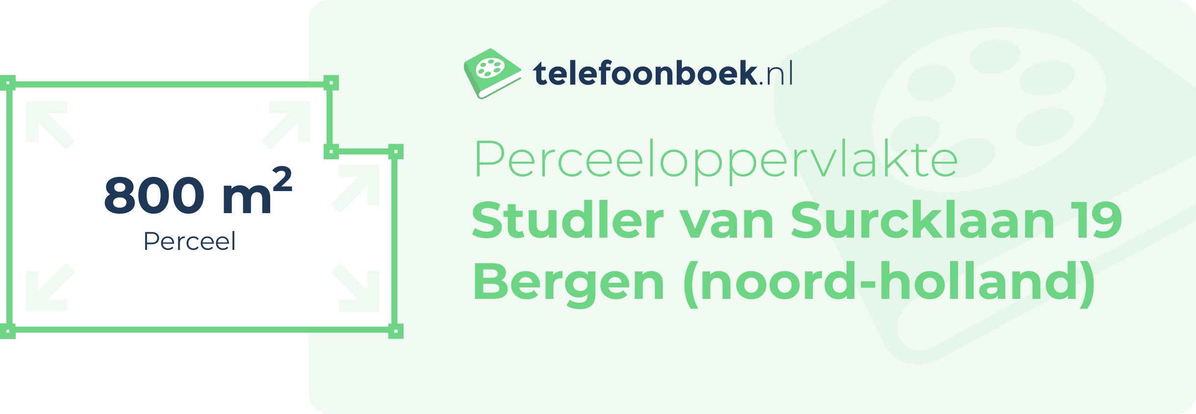 Perceeloppervlakte Studler Van Surcklaan 19 Bergen (Noord-Holland)