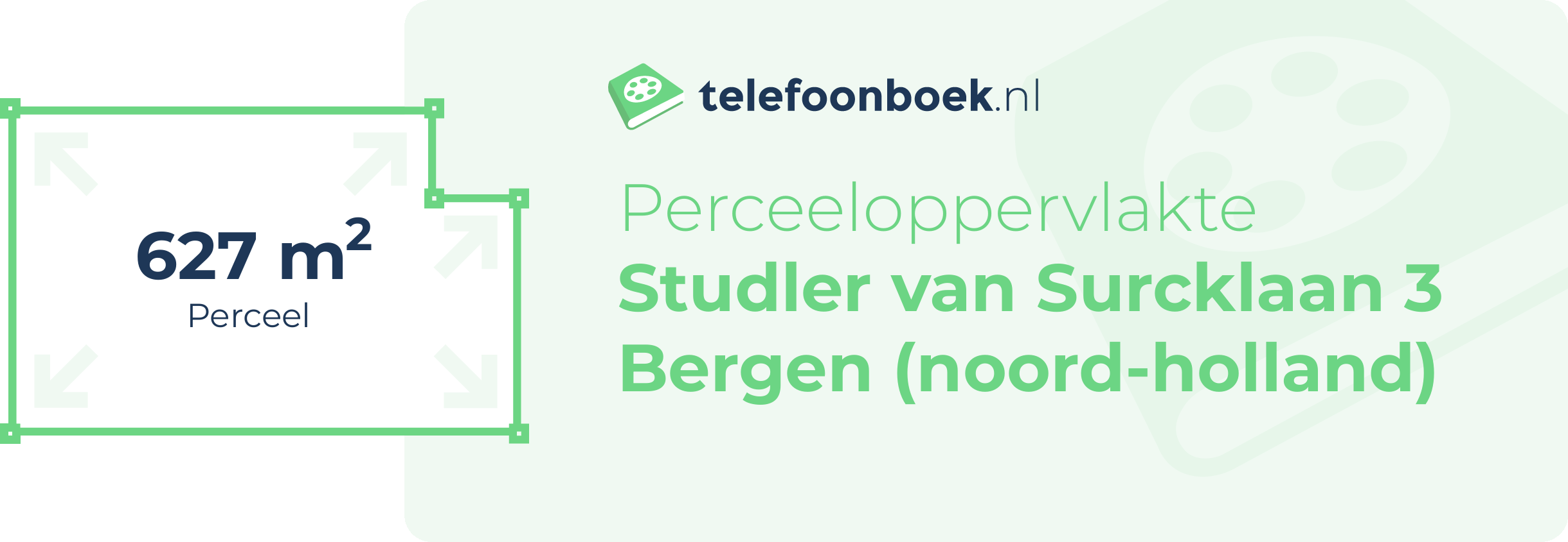 Perceeloppervlakte Studler Van Surcklaan 3 Bergen (Noord-Holland)