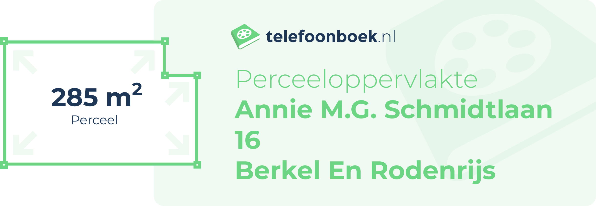 Perceeloppervlakte Annie M.G. Schmidtlaan 16 Berkel En Rodenrijs