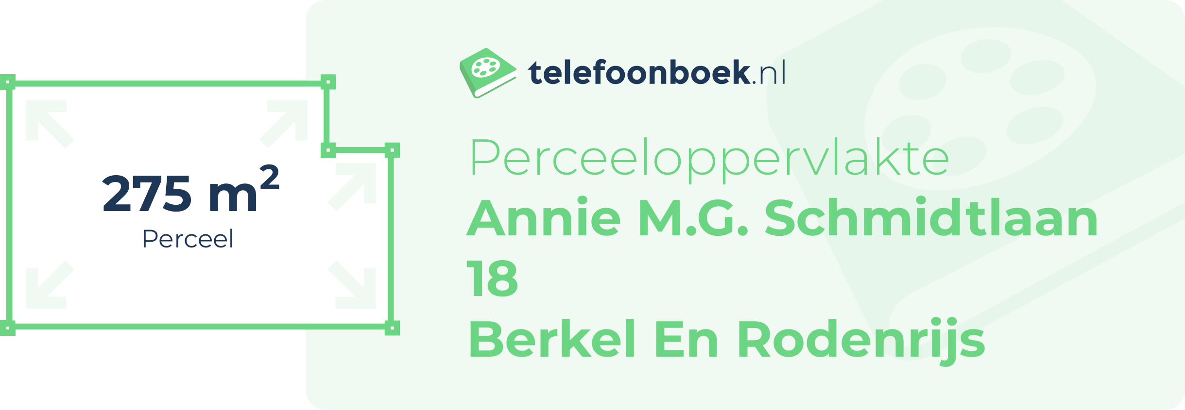 Perceeloppervlakte Annie M.G. Schmidtlaan 18 Berkel En Rodenrijs