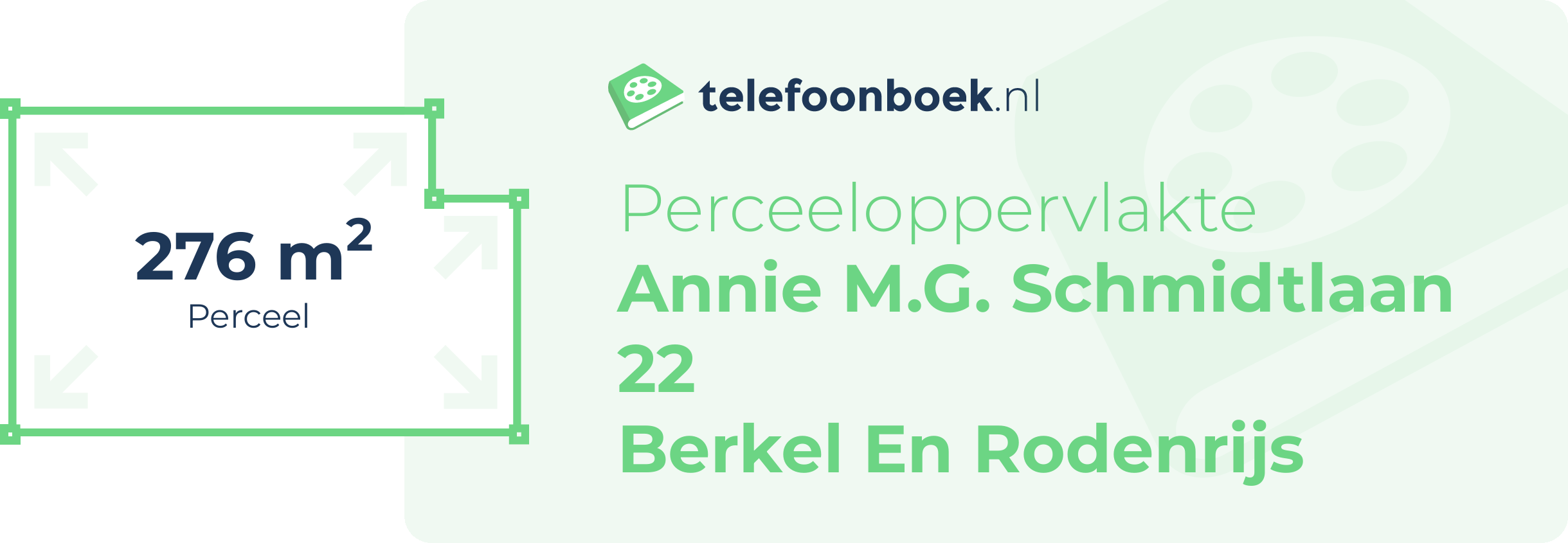 Perceeloppervlakte Annie M.G. Schmidtlaan 22 Berkel En Rodenrijs