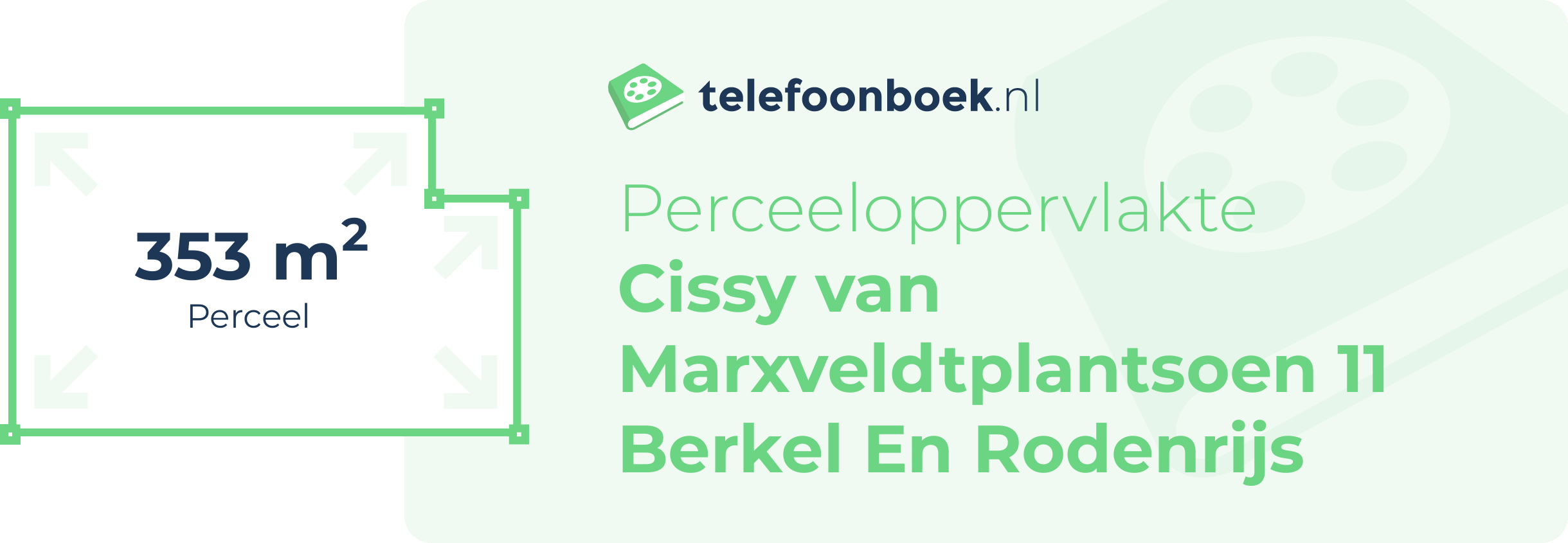 Perceeloppervlakte Cissy Van Marxveldtplantsoen 11 Berkel En Rodenrijs