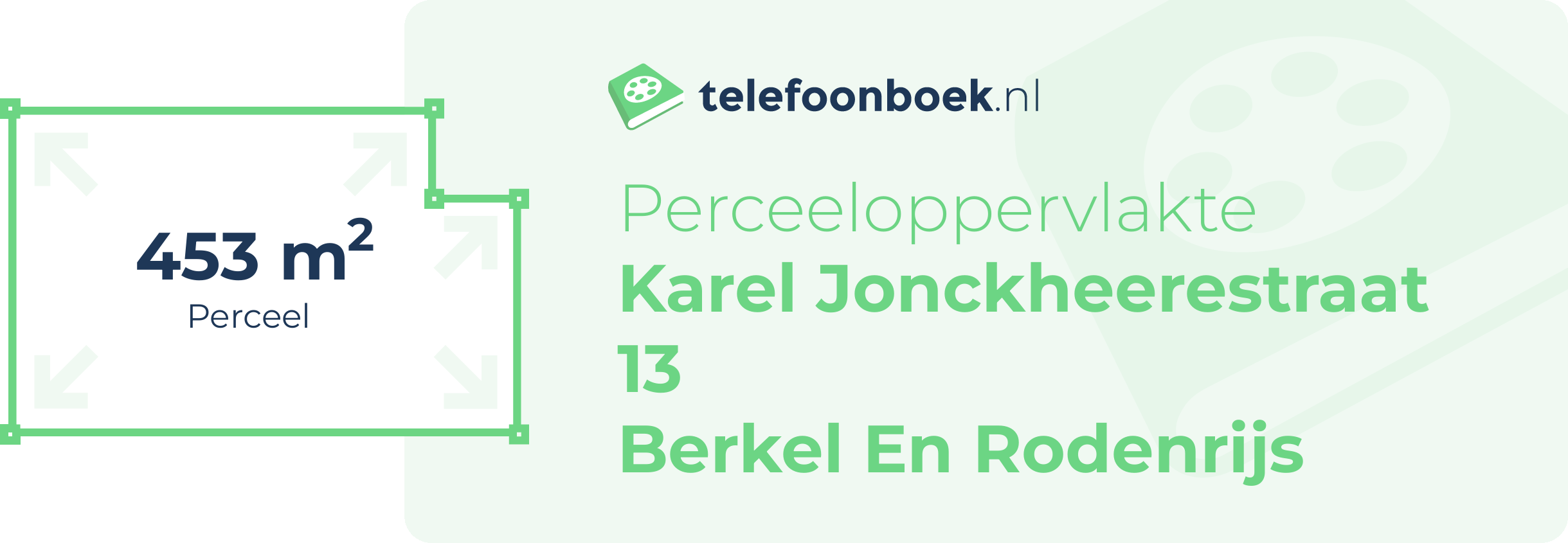 Perceeloppervlakte Karel Jonckheerestraat 13 Berkel En Rodenrijs