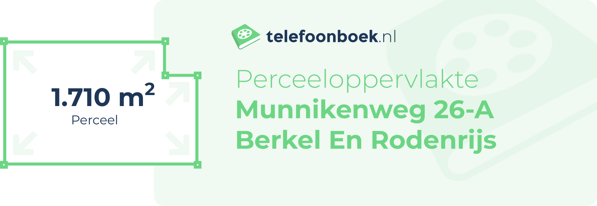 Perceeloppervlakte Munnikenweg 26-A Berkel En Rodenrijs