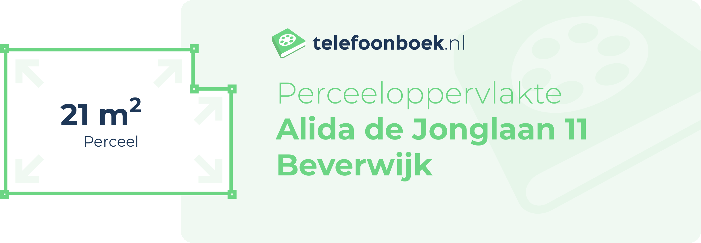 Perceeloppervlakte Alida De Jonglaan 11 Beverwijk