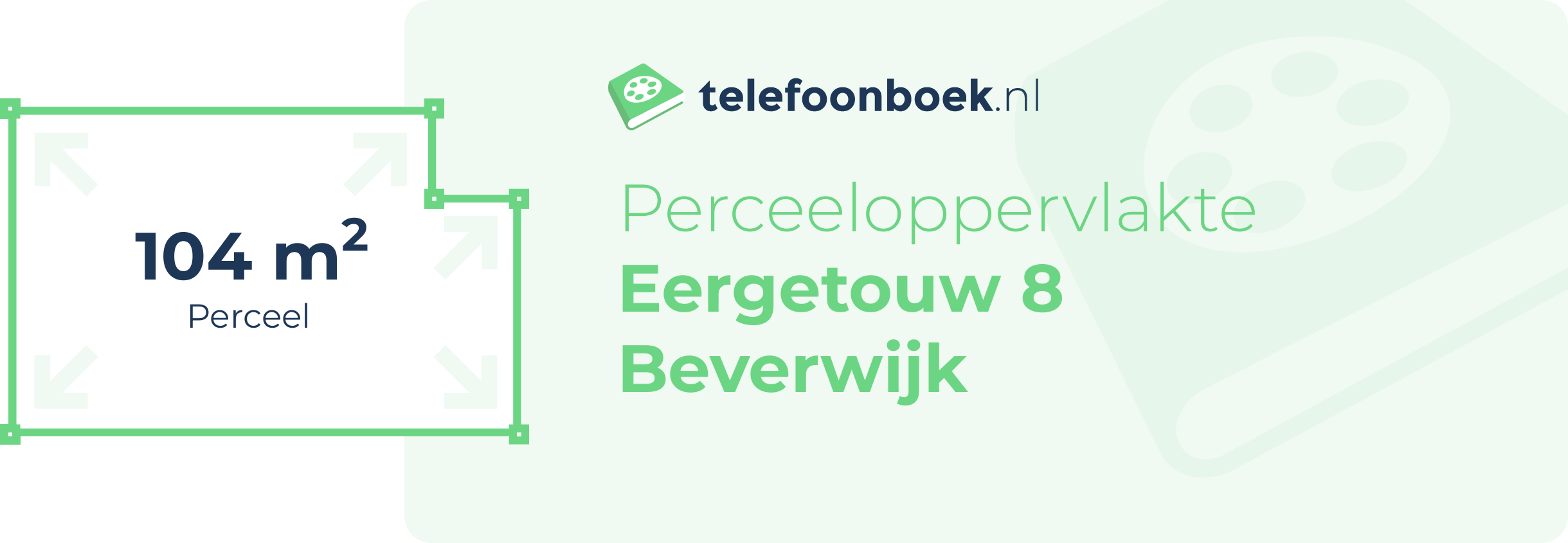 Perceeloppervlakte Eergetouw 8 Beverwijk