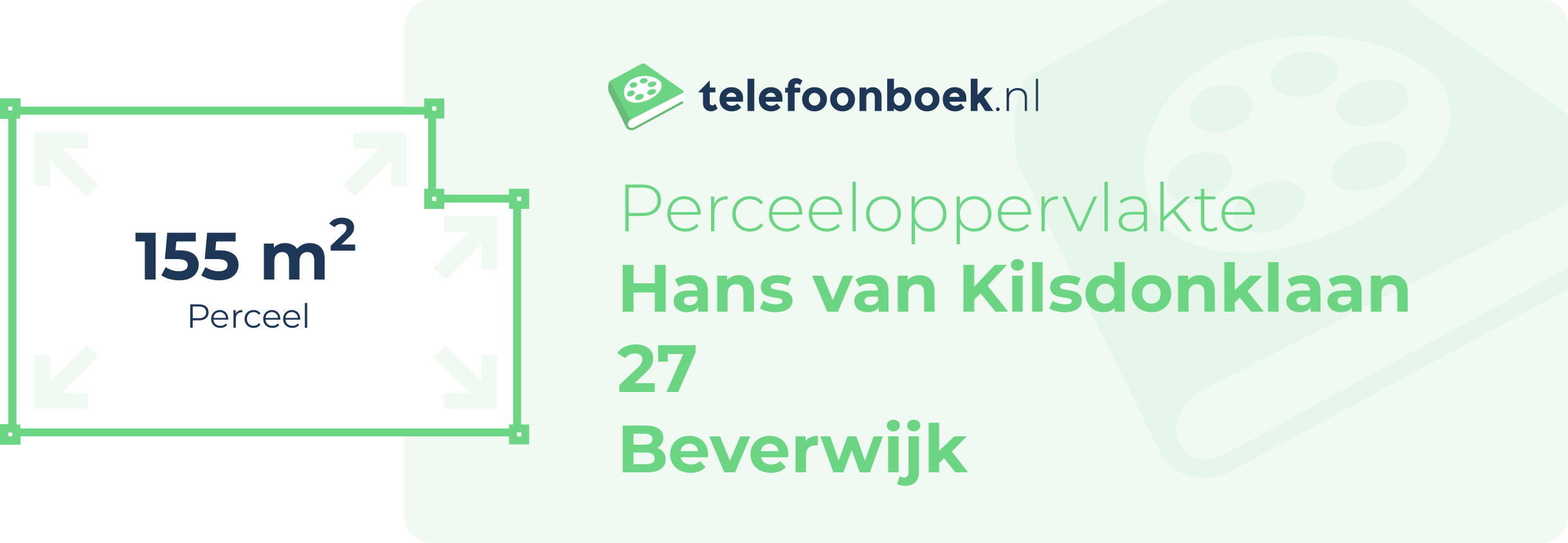 Perceeloppervlakte Hans Van Kilsdonklaan 27 Beverwijk