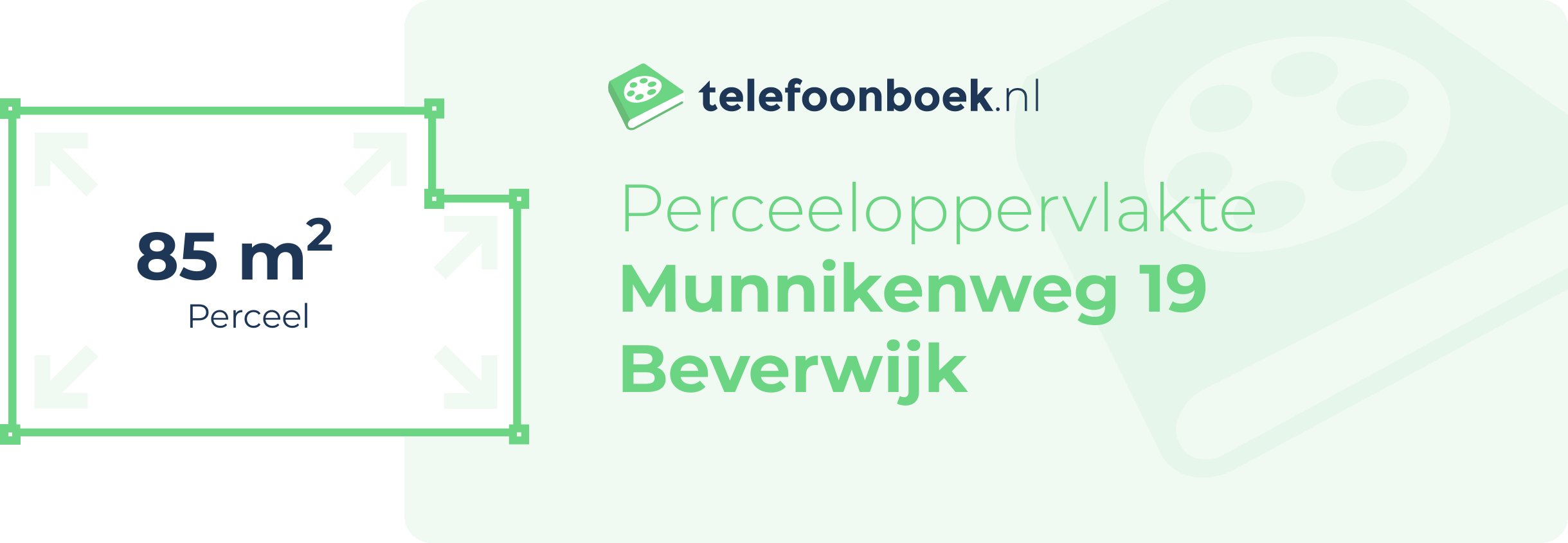 Perceeloppervlakte Munnikenweg 19 Beverwijk