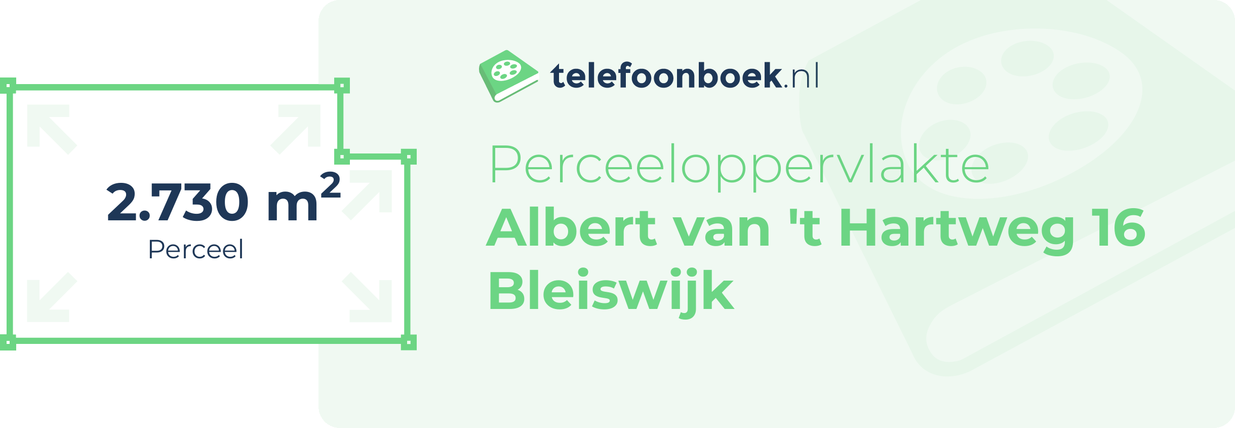 Perceeloppervlakte Albert Van 't Hartweg 16 Bleiswijk