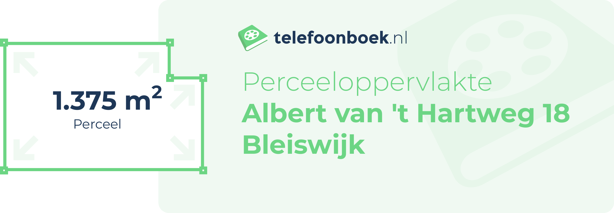 Perceeloppervlakte Albert Van 't Hartweg 18 Bleiswijk