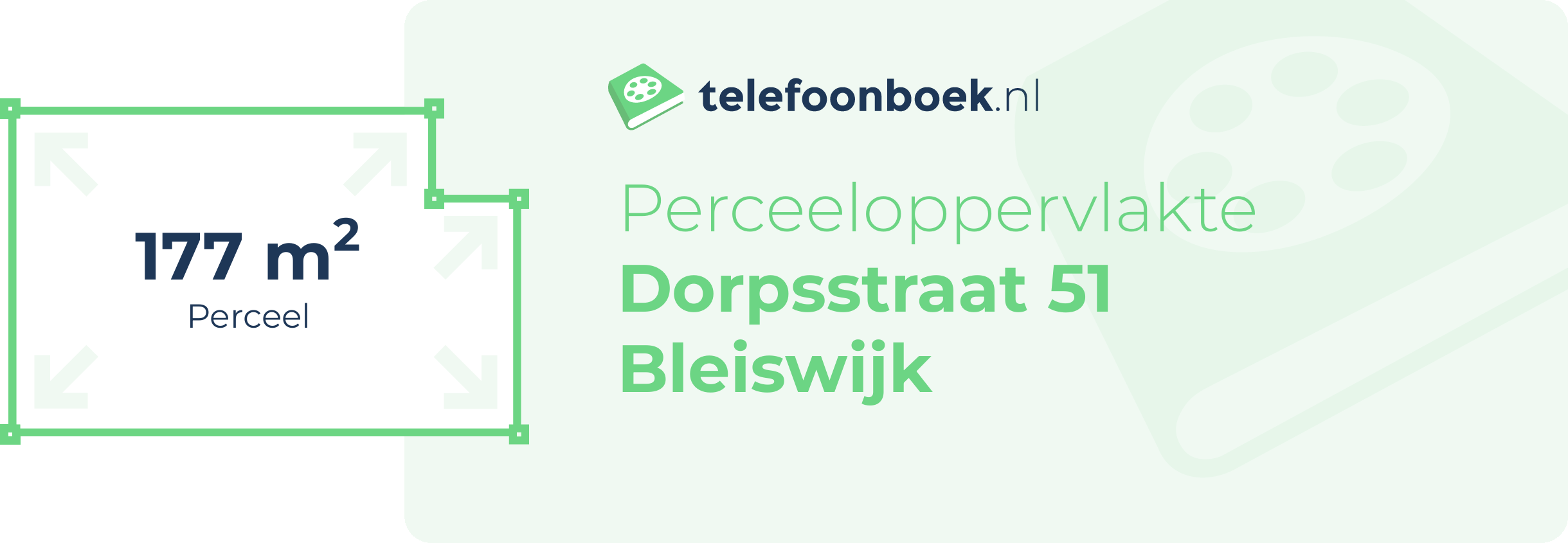 Perceeloppervlakte Dorpsstraat 51 Bleiswijk