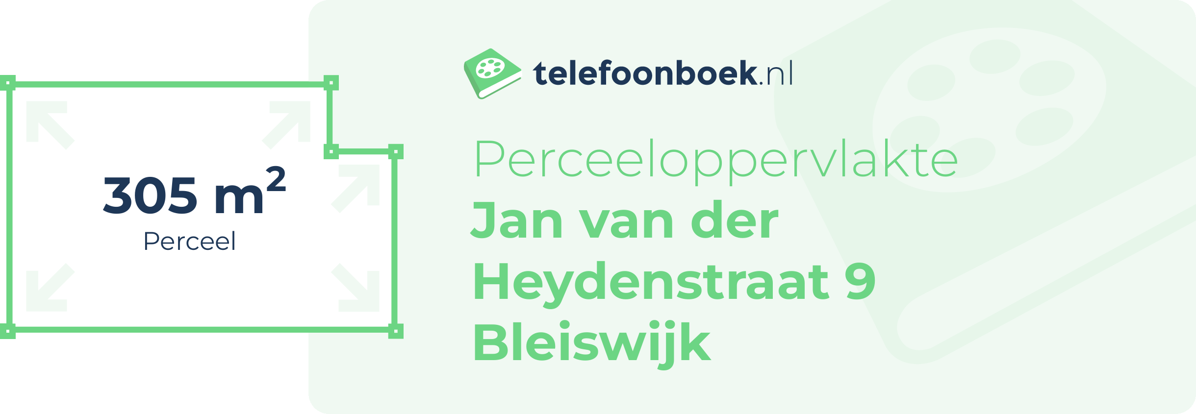 Perceeloppervlakte Jan Van Der Heydenstraat 9 Bleiswijk