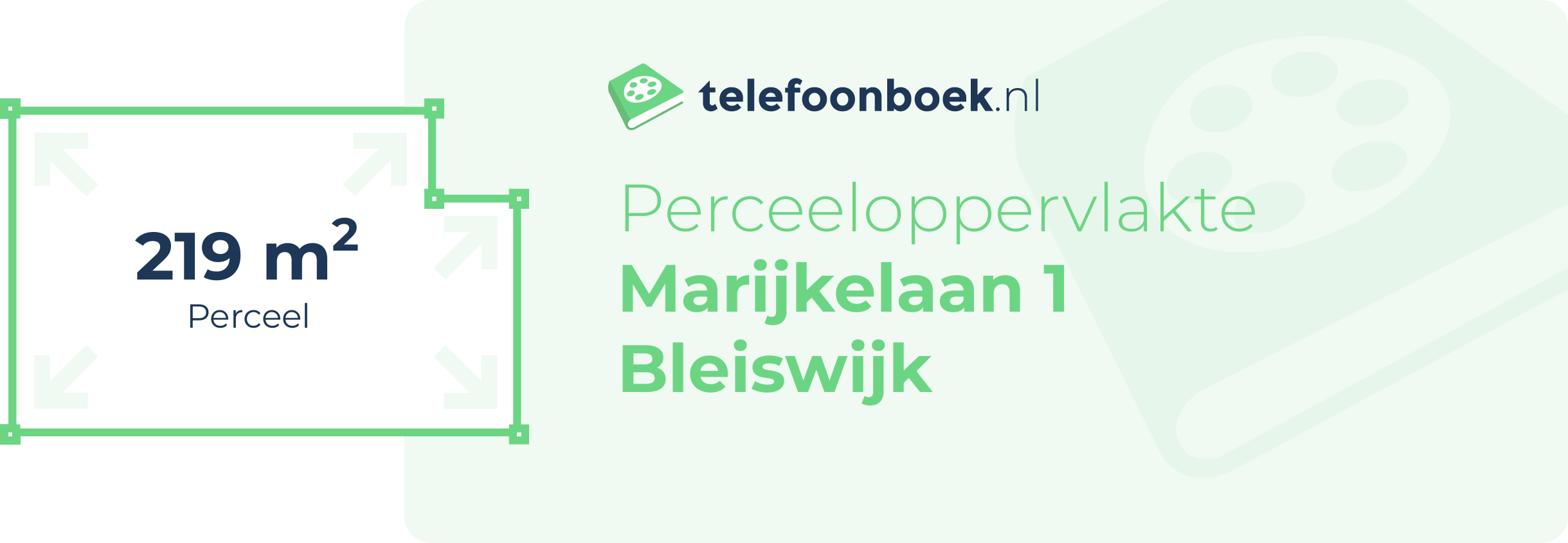 Perceeloppervlakte Marijkelaan 1 Bleiswijk