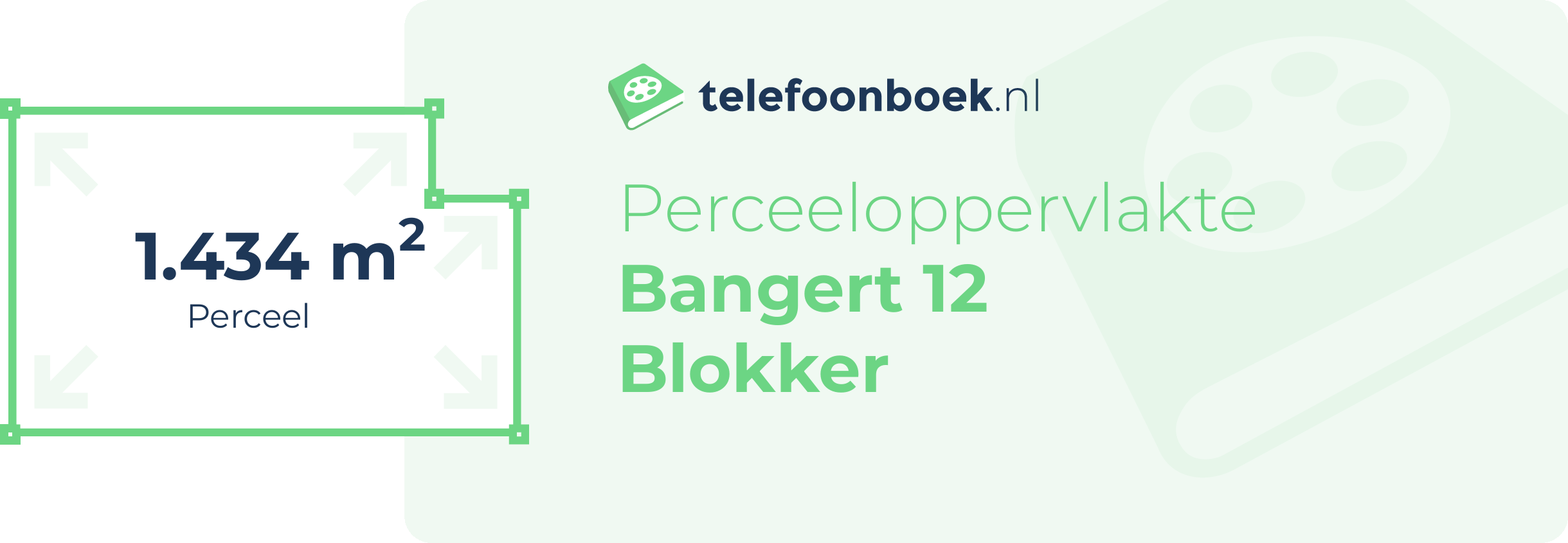 Perceeloppervlakte Bangert 12 Blokker