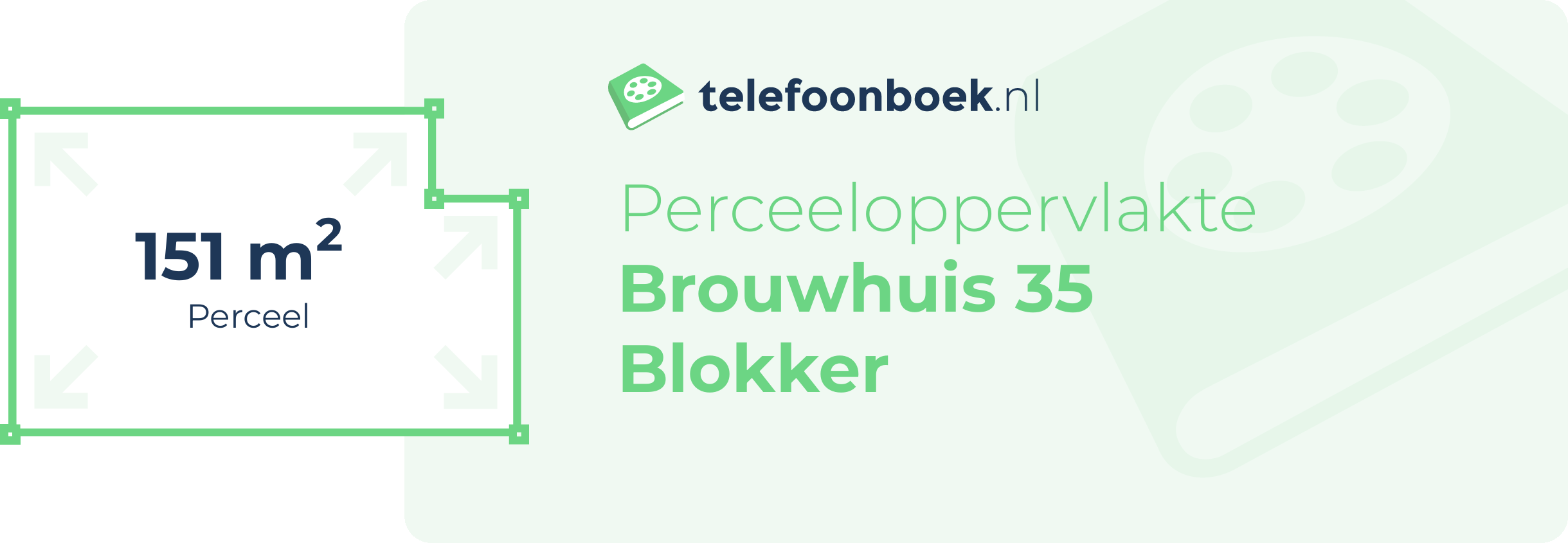 Perceeloppervlakte Brouwhuis 35 Blokker