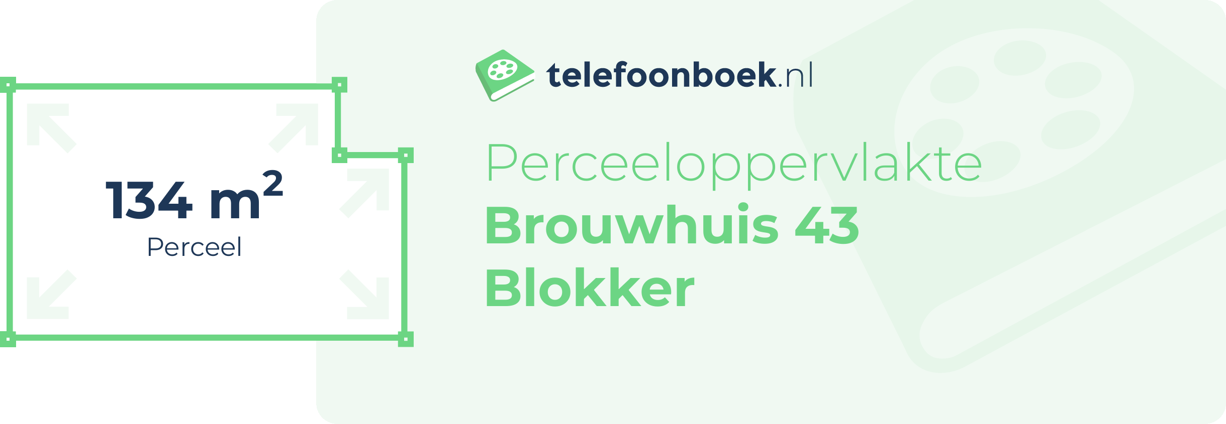 Perceeloppervlakte Brouwhuis 43 Blokker