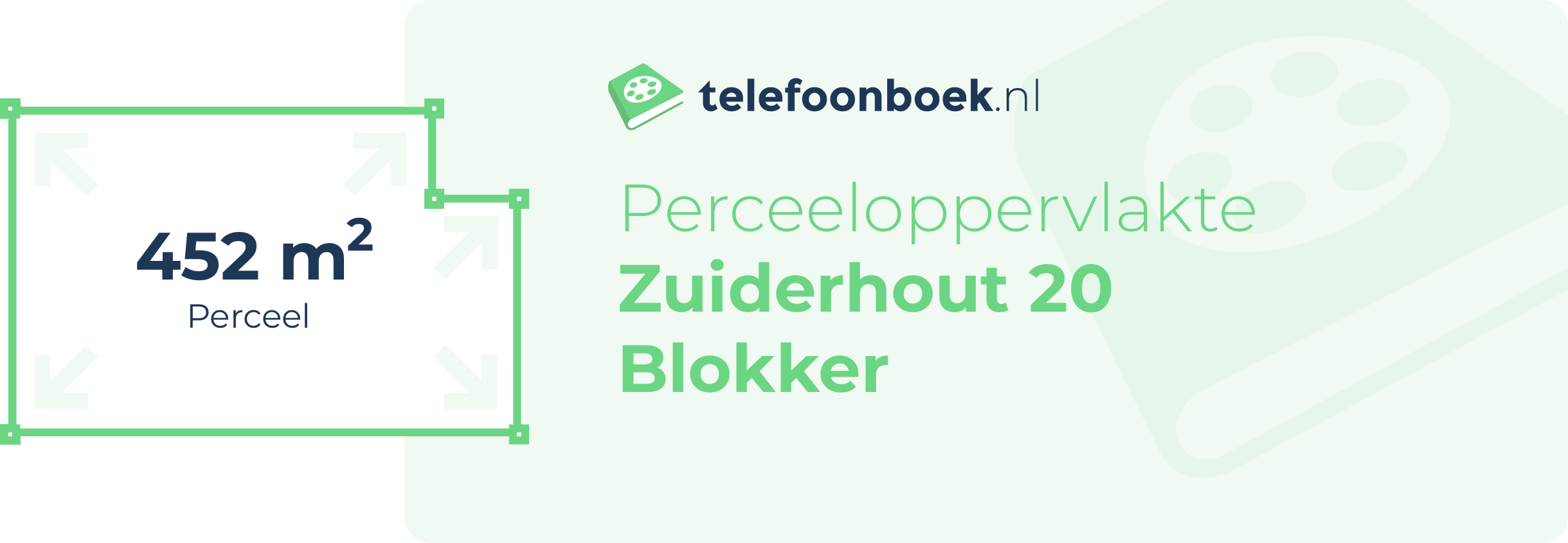 Perceeloppervlakte Zuiderhout 20 Blokker