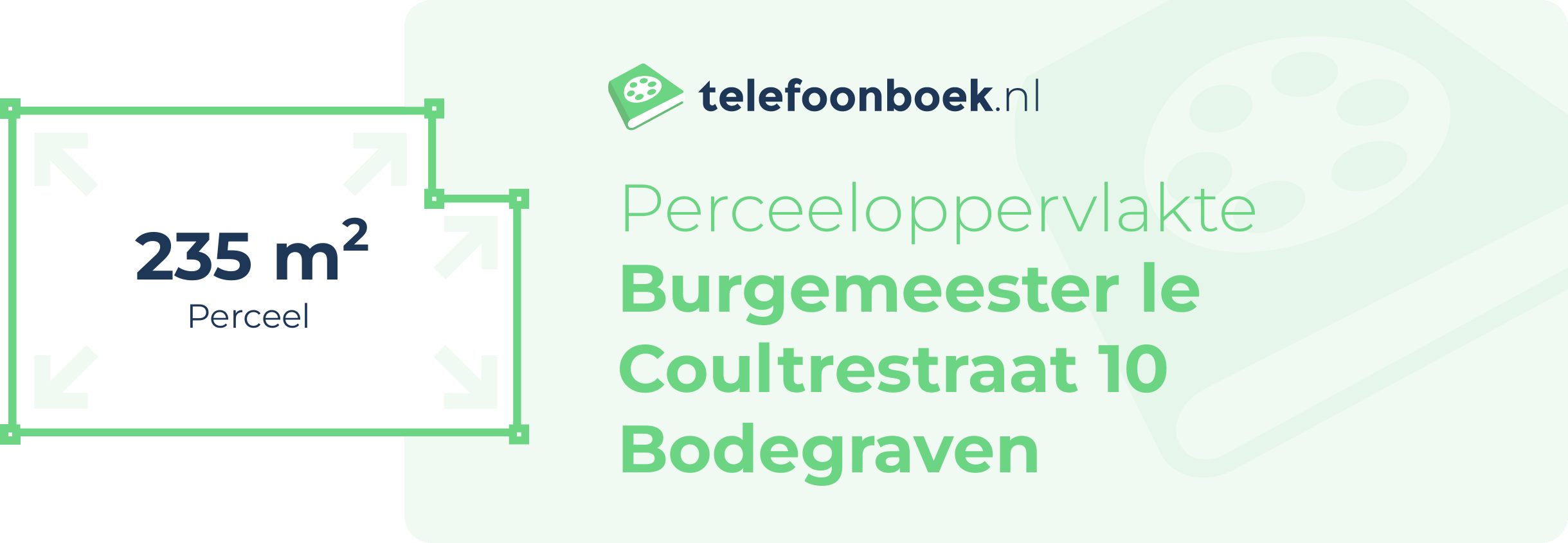 Perceeloppervlakte Burgemeester Le Coultrestraat 10 Bodegraven