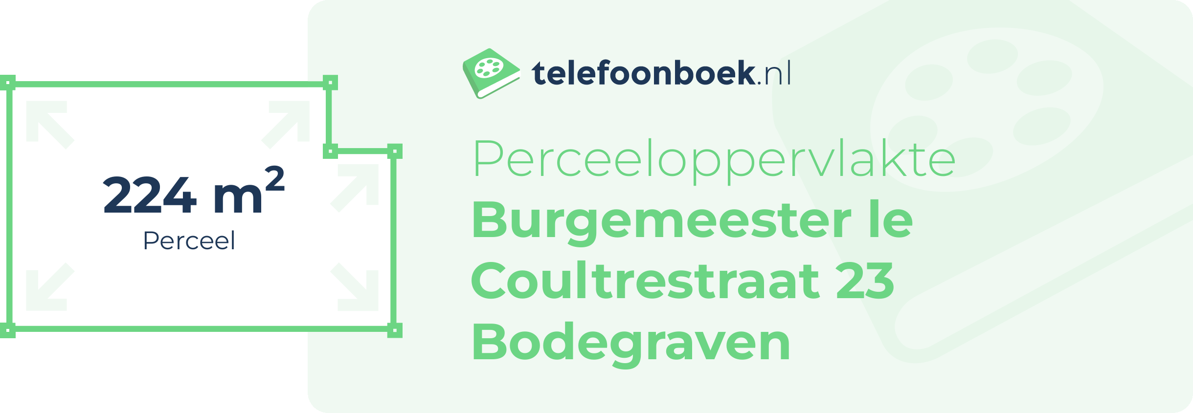 Perceeloppervlakte Burgemeester Le Coultrestraat 23 Bodegraven