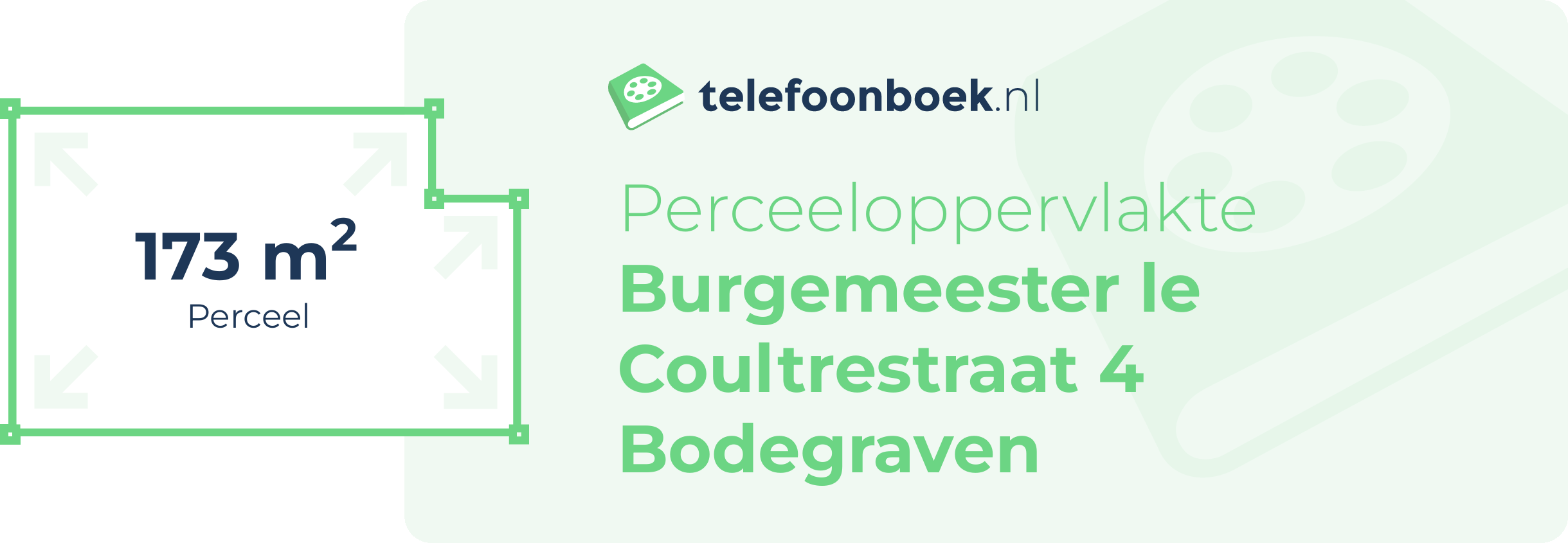 Perceeloppervlakte Burgemeester Le Coultrestraat 4 Bodegraven