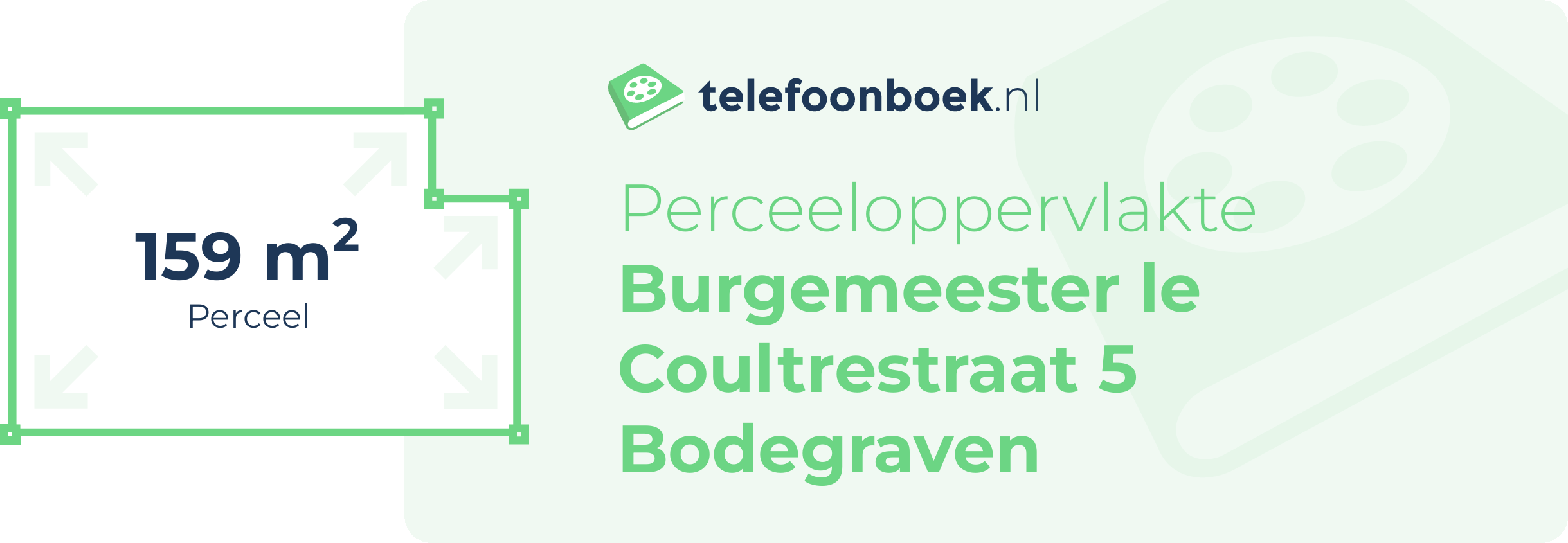 Perceeloppervlakte Burgemeester Le Coultrestraat 5 Bodegraven