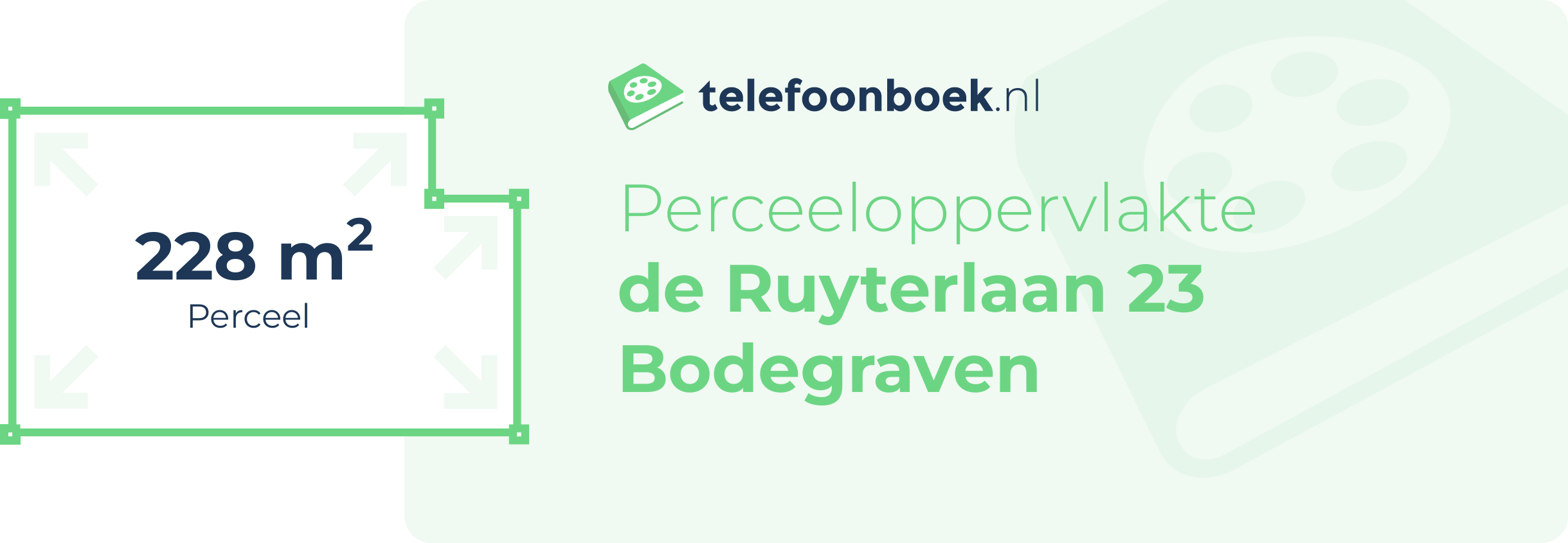 Perceeloppervlakte De Ruyterlaan 23 Bodegraven