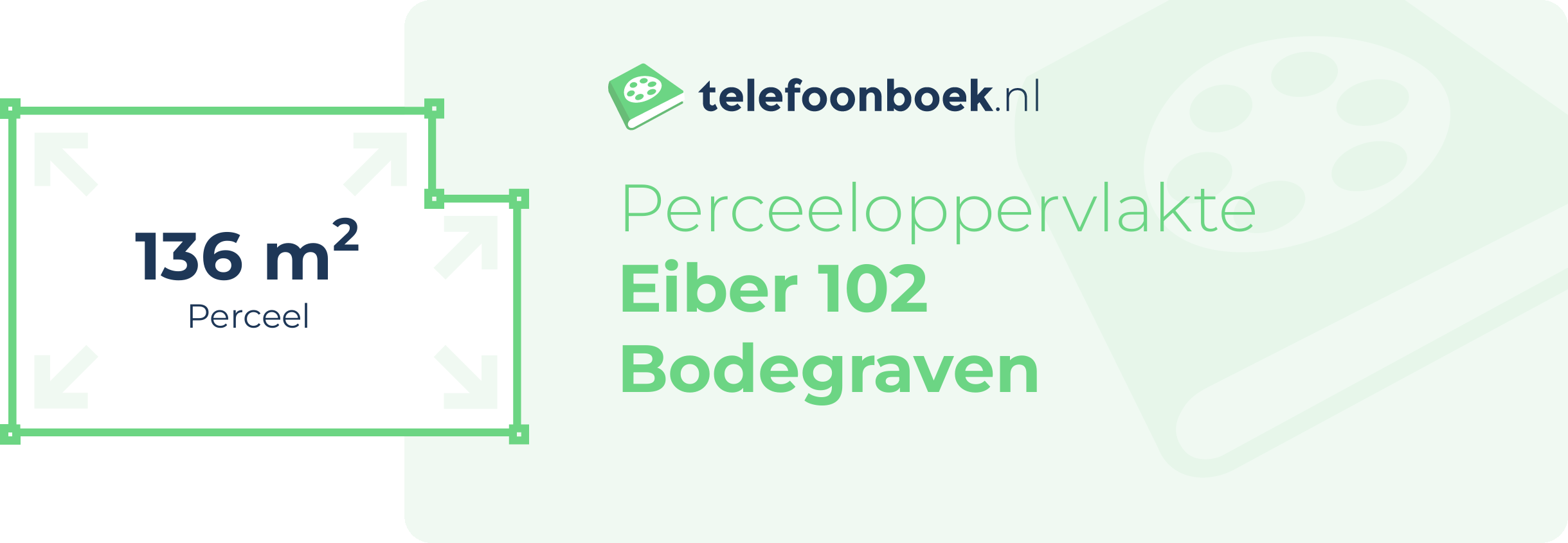 Perceeloppervlakte Eiber 102 Bodegraven