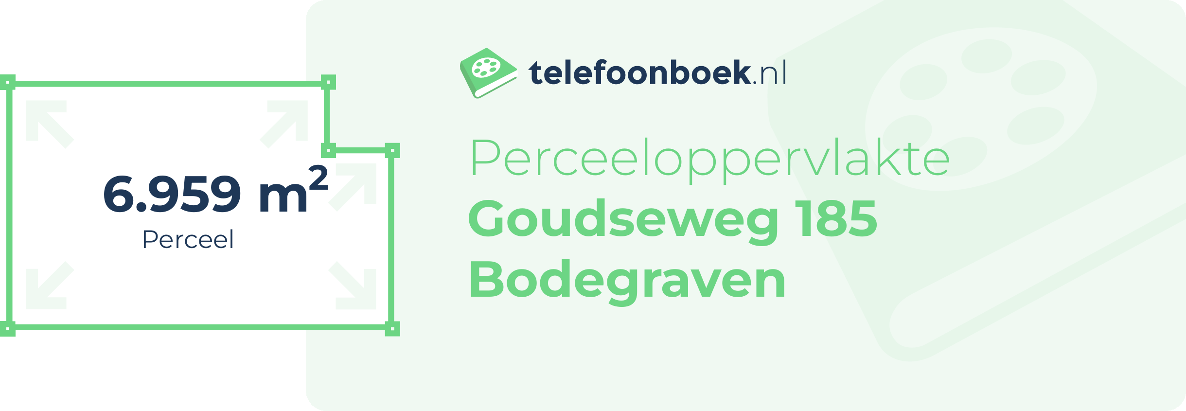 Perceeloppervlakte Goudseweg 185 Bodegraven