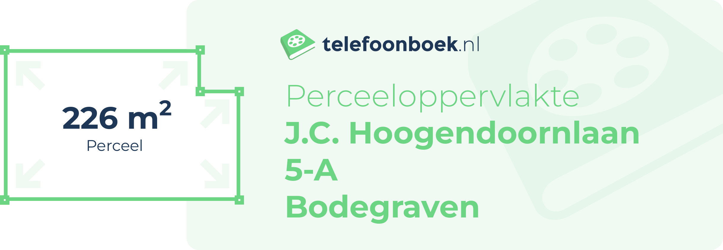 Perceeloppervlakte J.C. Hoogendoornlaan 5-A Bodegraven