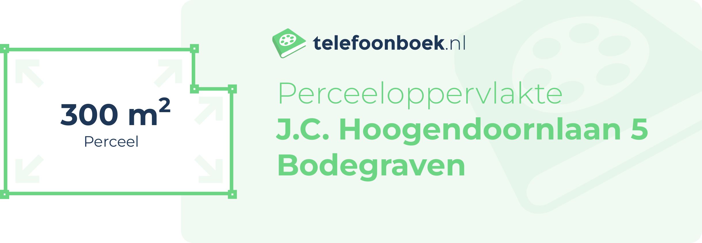 Perceeloppervlakte J.C. Hoogendoornlaan 5 Bodegraven