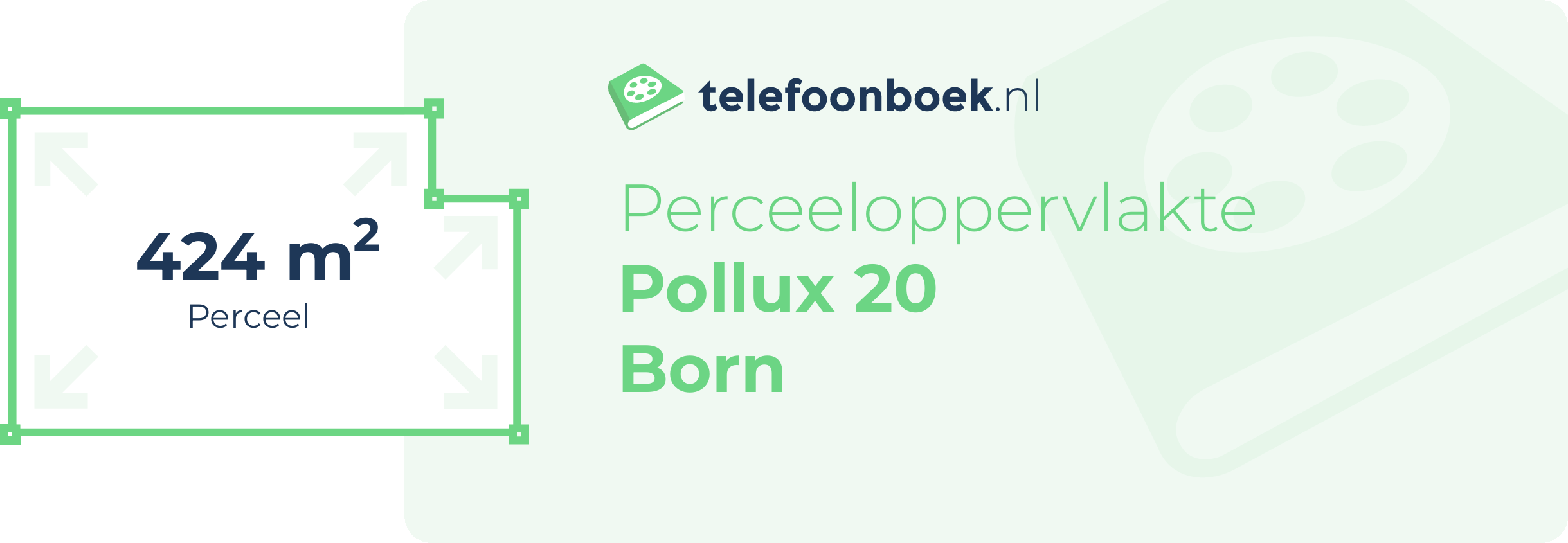 Perceeloppervlakte Pollux 20 Born