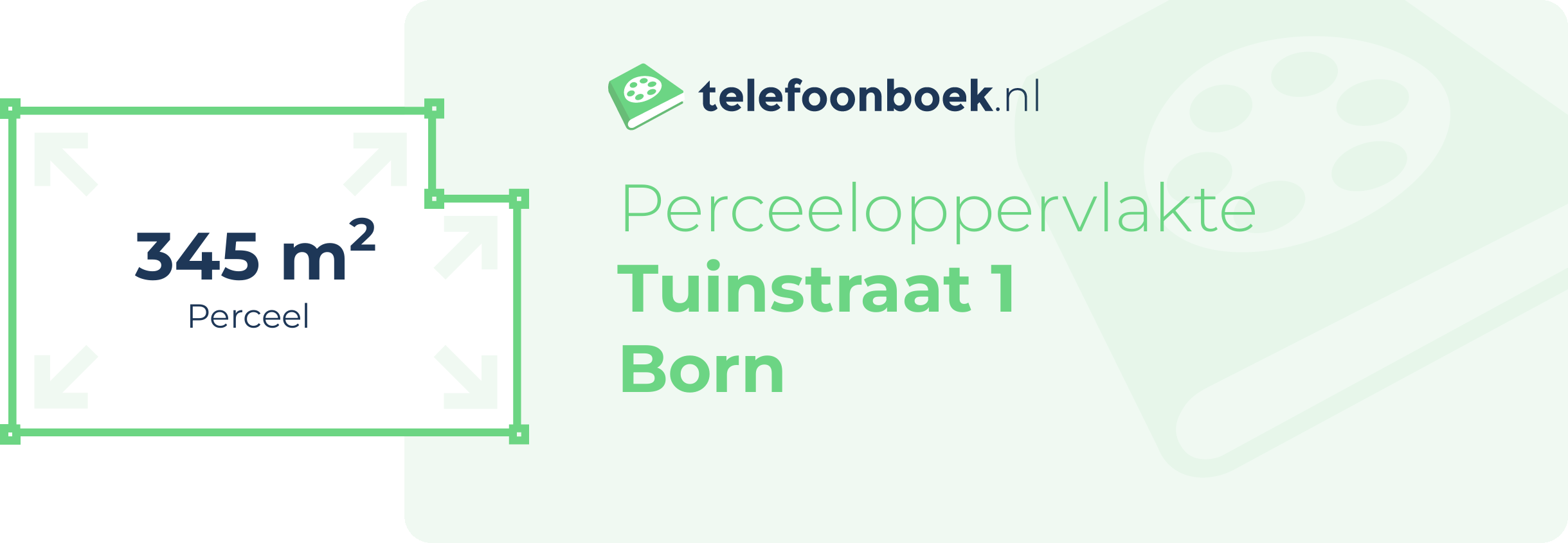 Perceeloppervlakte Tuinstraat 1 Born