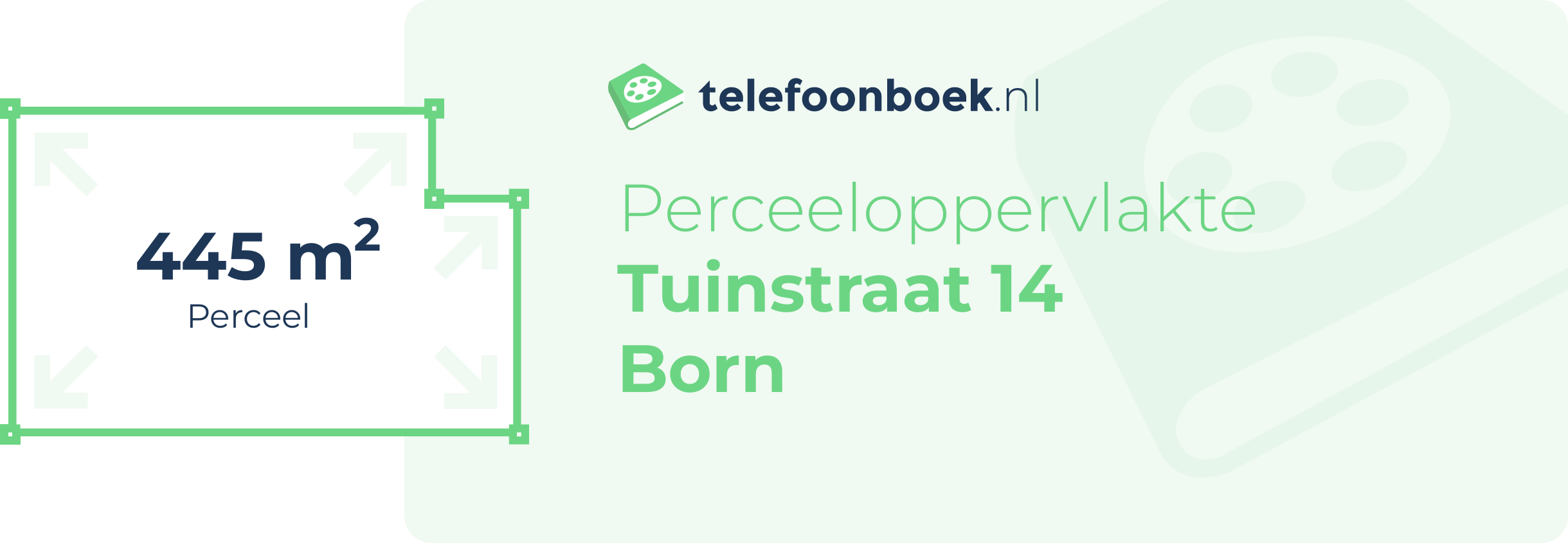 Perceeloppervlakte Tuinstraat 14 Born