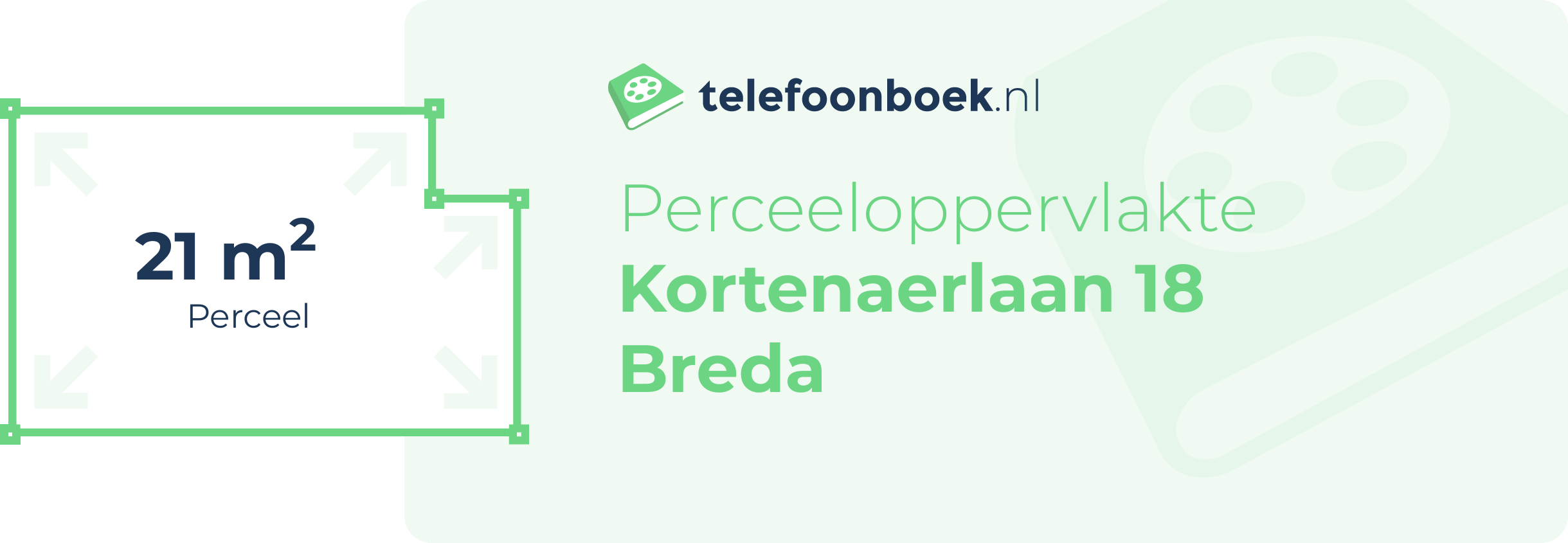 Perceeloppervlakte Kortenaerlaan 18 Breda