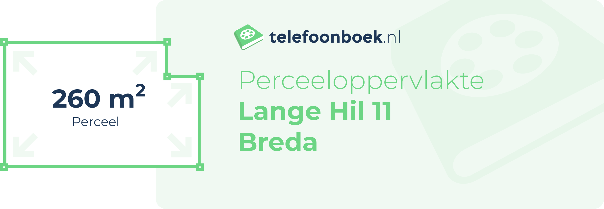 Perceeloppervlakte Lange Hil 11 Breda