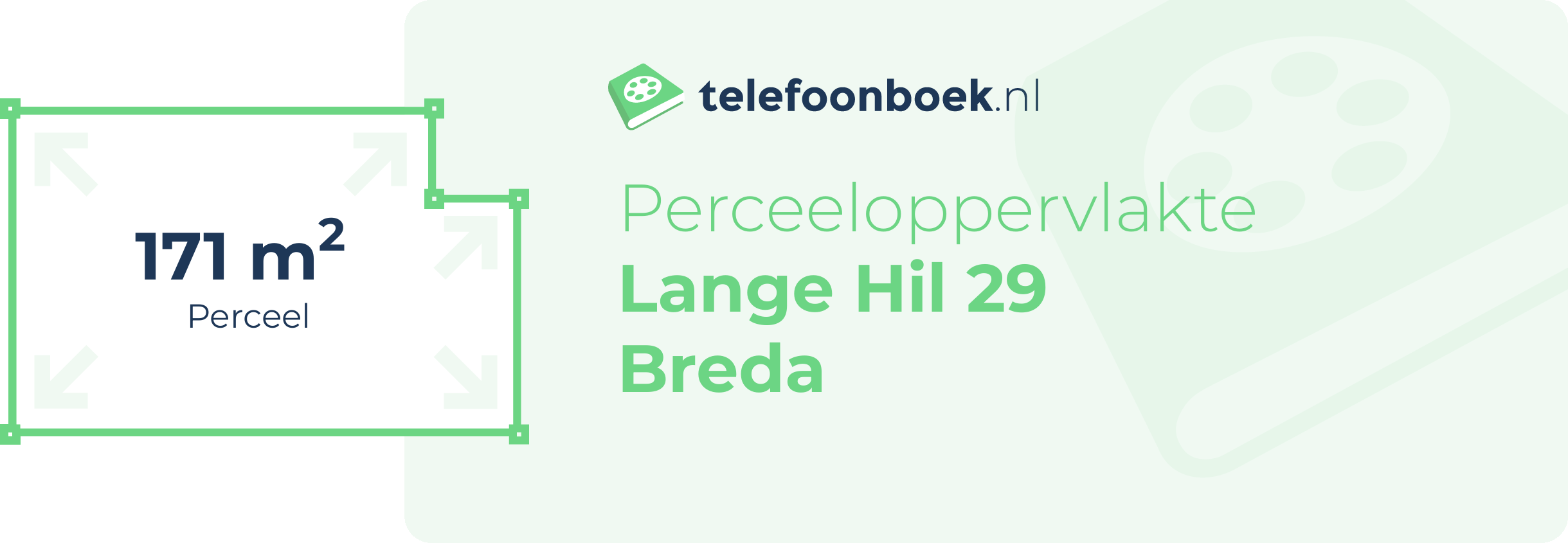 Perceeloppervlakte Lange Hil 29 Breda