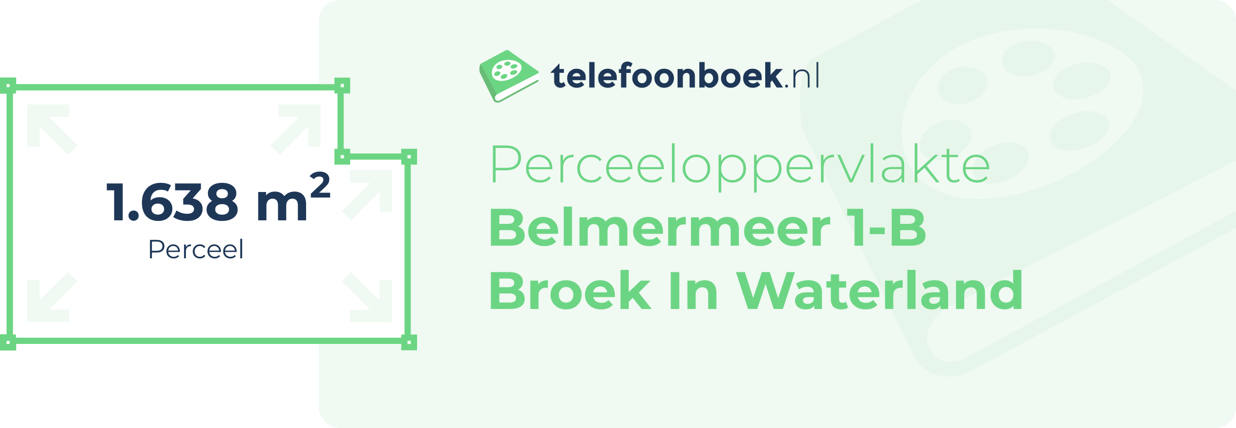 Perceeloppervlakte Belmermeer 1-B Broek In Waterland