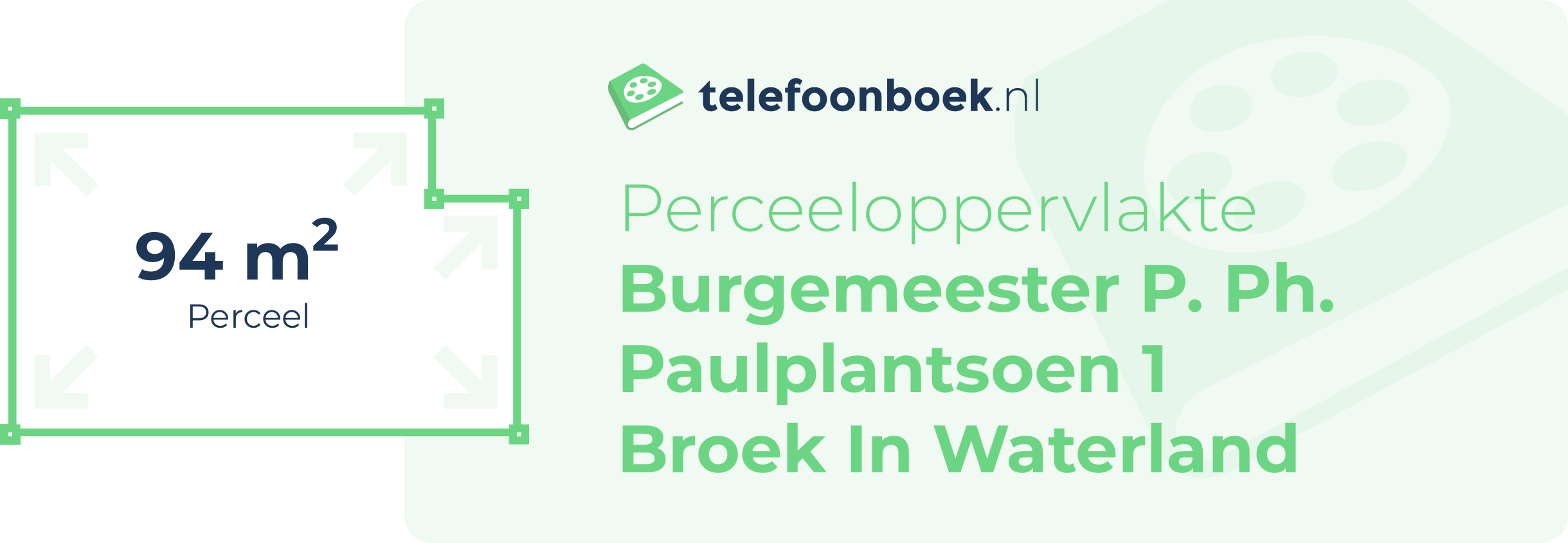 Perceeloppervlakte Burgemeester P. Ph. Paulplantsoen 1 Broek In Waterland