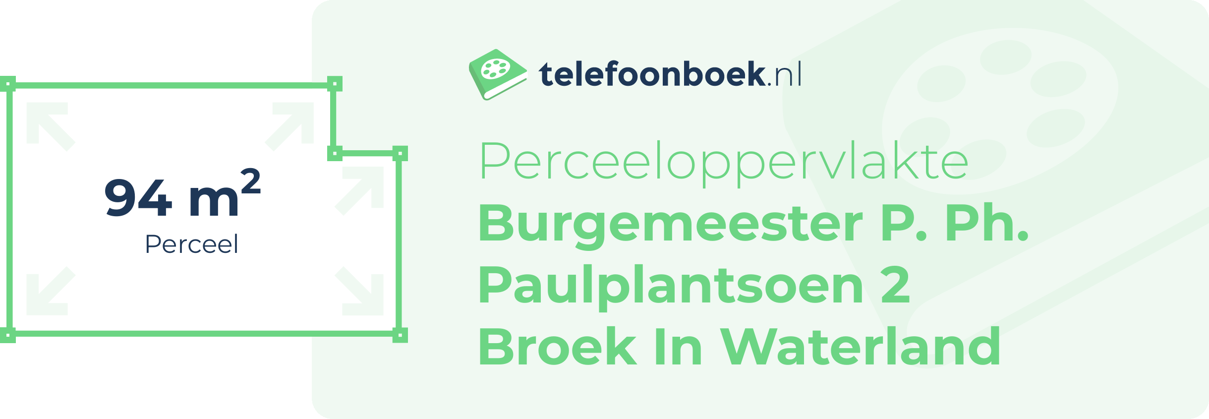 Perceeloppervlakte Burgemeester P. Ph. Paulplantsoen 2 Broek In Waterland